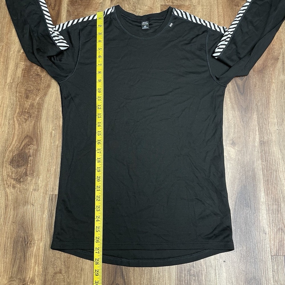 Helly Hansen HH LIFA Stripe Long Sleeve Base Layer Crewneck Shirt Large Black - Picture 6 of 7